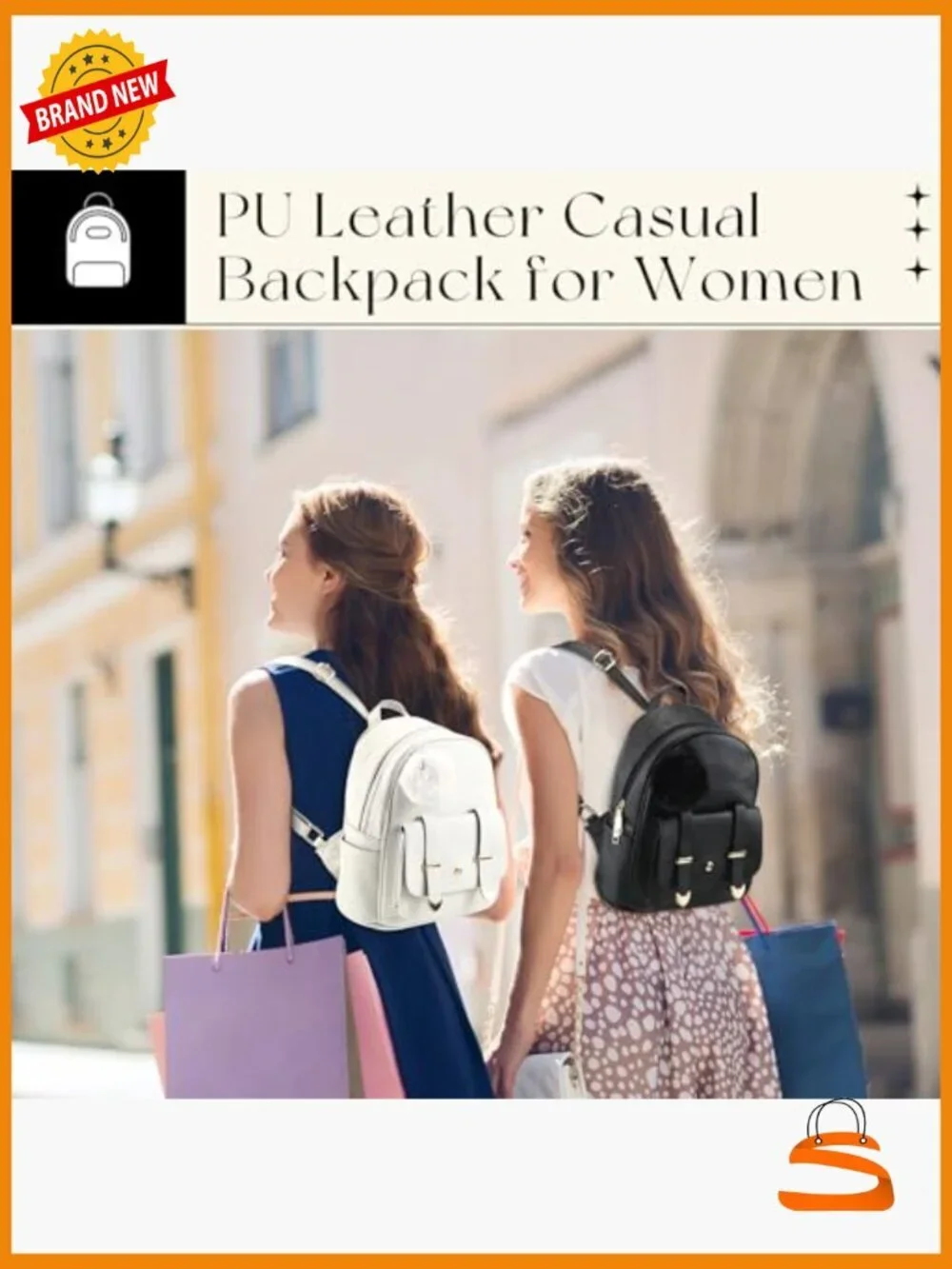 6pcs Mini PU Leather Backpack Purse Set Crossbody Wallet Set